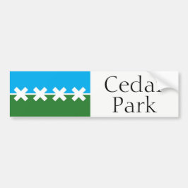Stadsvlag Cedar Park, Texas bumper sticker, 2016 Bumpersticker