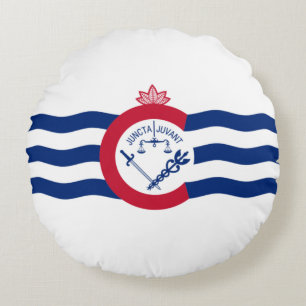 Stadsvlag Cincinnati (Ohio) Rond Kussen