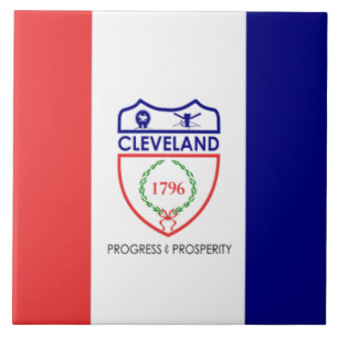 Stadsvlag Cleveland Tegeltje