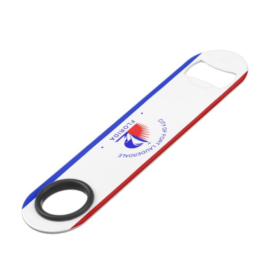 Stadsvlag Fort Lauderdale (Florida) Speed Flessenopener (Voorkant Gekanteld)