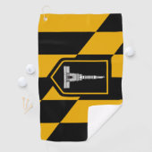 Stadsvlag Golf Towel op Baltimore (Maryland) Golfhanddoek (Insitu)