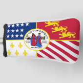 Stadsvlag in Detroit Golfheadcover (Voorkant)