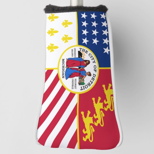 Stadsvlag in Detroit Golfheadcover (Draai 90)