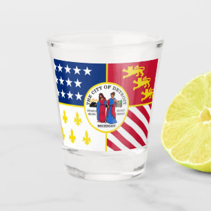 Stadsvlag in Detroit Shot Glas