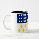 Stadsvlag in Detroit Tweekleurige Koffiemok (Links)