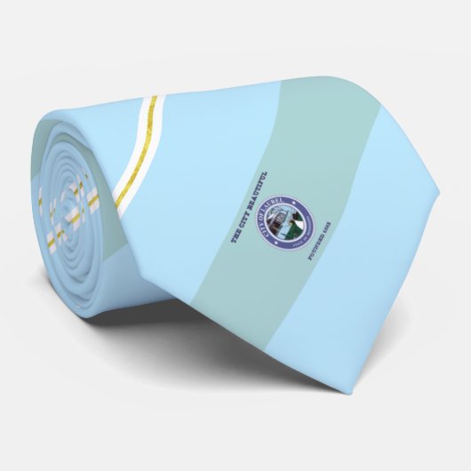 Stadsvlag Laurel (Mississippi) Stropdas (Opgerold)