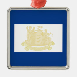 Stadsvlag Newark (New Jersey) Metalen Ornament