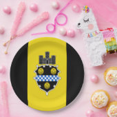 Stadsvlag Pittsburgh Papieren Bordje (Feest)