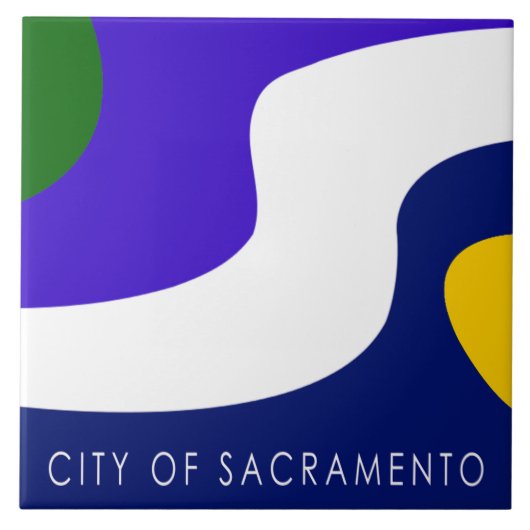 Stadsvlag Sacramento Tegeltje (Voorkant)