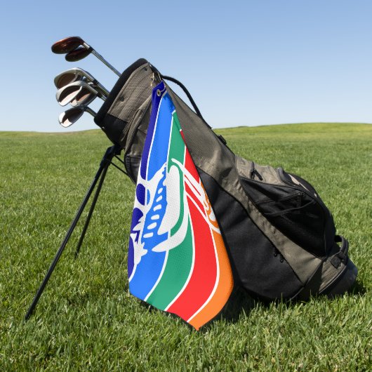 Stadsvlag Sint-Petersburg (Florida) Golfhanddoek (Groen)