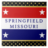 Stadsvlag Springfield (Missouri) Tegeltje (Voorkant)