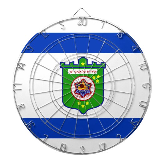 Stadsvlag Tel Aviv (Israël) Dartbord (Voorkant)