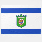 Stadsvlag Tel Aviv (Israël) Fleece Deken (Voorkant (Horizontaal))