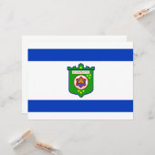 Stadsvlag Tel Aviv (Israël) Kaart (Voorkant / Achterkant in situ)