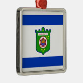 Stadsvlag Tel Aviv (Israël) Metalen Ornament (Rechts)