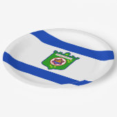 Stadsvlag Tel Aviv (Israël) Papieren Bordje (Gekanteld)