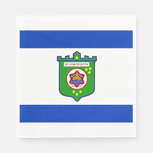 Stadsvlag Tel Aviv (Israël) Servet (Voorkant)