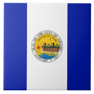 Stadsvlag Toledo Tegeltje