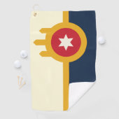 Stadsvlag Tulsa (Oklahoma) Golfhanddoek (Insitu)