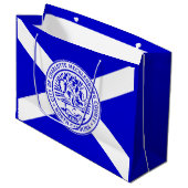 Stadsvlag van Charlotte (North Carolina) Groot Cadeauzakje (Voorkant Gekanteld)