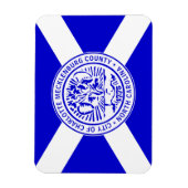 Stadsvlag van Charlotte (North Carolina) Magneet (Verticaal)