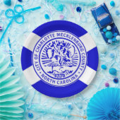 Stadsvlag van Charlotte (North Carolina) Papieren Bordje (Feest)