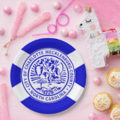 Stadsvlag van Charlotte (North Carolina) Papieren Bordje (Feest)