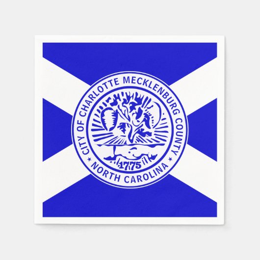 Stadsvlag van Charlotte (North Carolina) Servet (Voorkant)