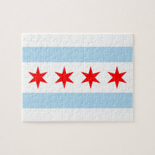Stadsvlag van Chicago puzzel