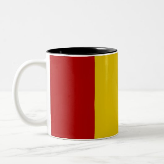 Stadsvlag van Durham Tweekleurige Koffiemok (Links)