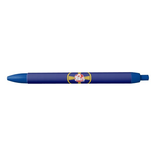 Stadsvlag van Omaha (Nebraska) Blauwe Inkt Pen (Voorkant)