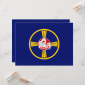 Stadsvlag van Omaha (Nebraska) Kaart (Voorkant / Achterkant in situ)