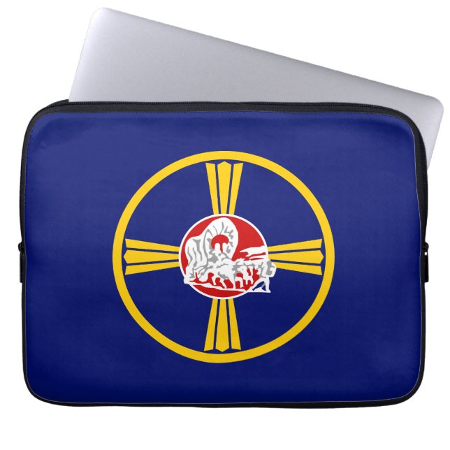 Stadsvlag van Omaha (Nebraska) Laptop Sleeve (Voorkant)