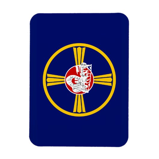 Stadsvlag van Omaha (Nebraska) Magneet (Verticaal)