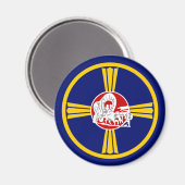 Stadsvlag van Omaha (Nebraska) Magneet (Voorkant / Achterkant)