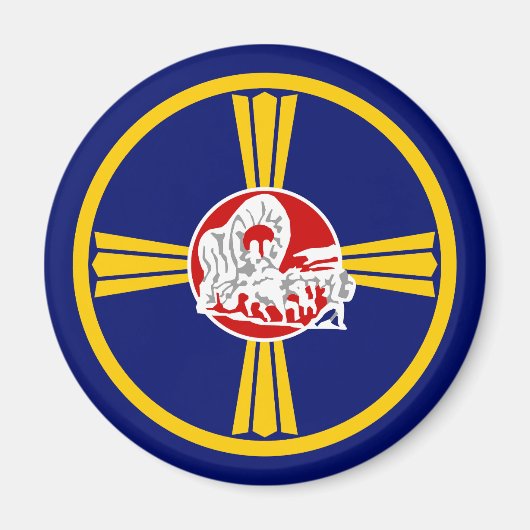 Stadsvlag van Omaha (Nebraska) Magneet (Voorkant)