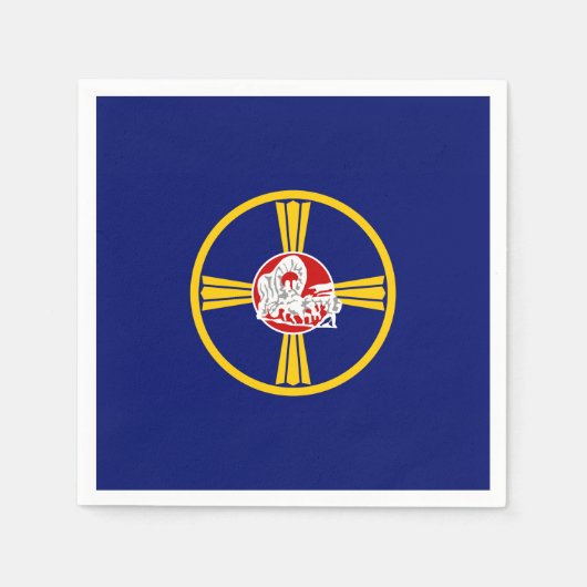 Stadsvlag van Omaha (Nebraska) Servet (Voorkant)