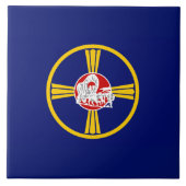 Stadsvlag van Omaha (Nebraska) Tegeltje (Voorkant)