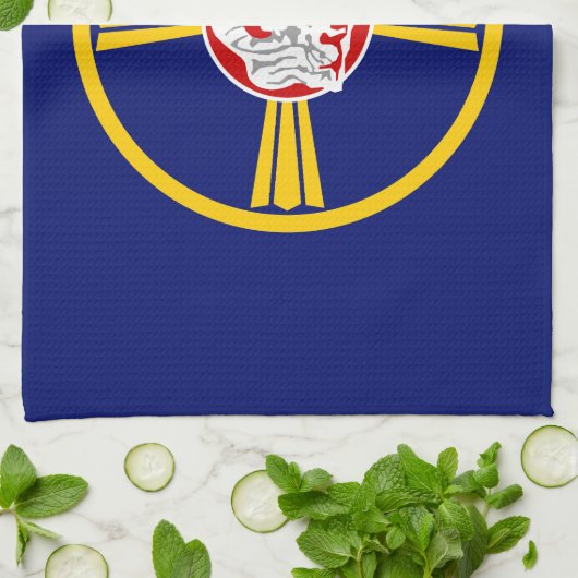 Stadsvlag van Omaha (Nebraska) Theedoek (Gevouwen)