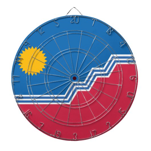 Stadsvlag van Sioux Herfsten (South Dakota) Dartbord (Voorkant)