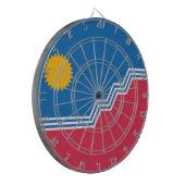 Stadsvlag van Sioux Herfsten (South Dakota) Dartbord (Voorkant Links)