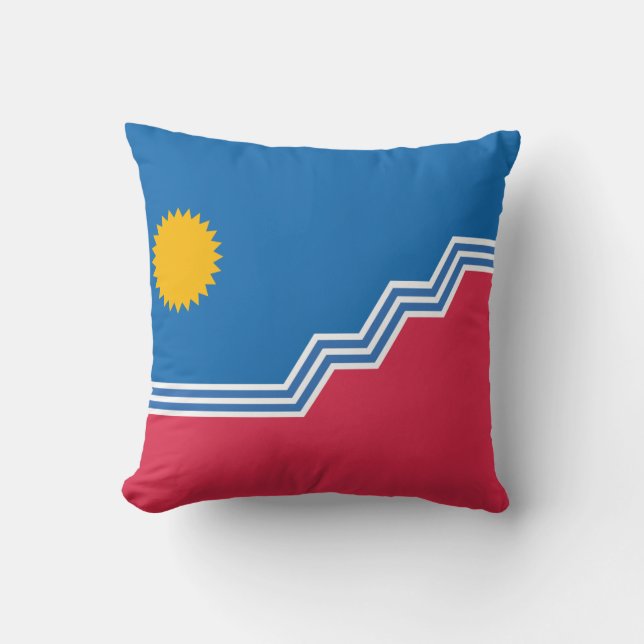 Stadsvlag van Sioux Herfsten (South Dakota) Kussen (Voorkant)