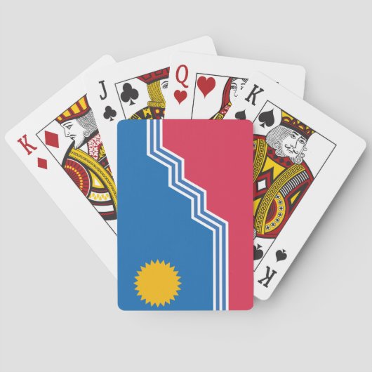 Stadsvlag van Sioux Herfsten (South Dakota) Pokerkaarten (Achterkant)