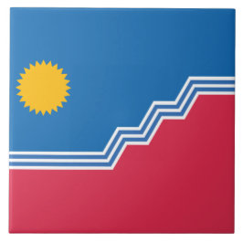 Stadsvlag van Sioux Herfsten (South Dakota) Tegeltje