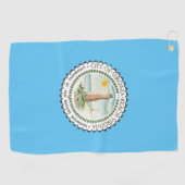 Stadsvlag van Virginia Beach (Virginia) Golfhanddoek (Horizontaal)