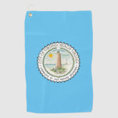Stadsvlag van Virginia Beach (Virginia) Golfhanddoek (Voorkant)