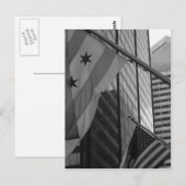 Stadsvlag VS & Chicago Briefkaart (Voorkant / Achterkant)