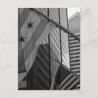 Stadsvlag VS & Chicago Briefkaart