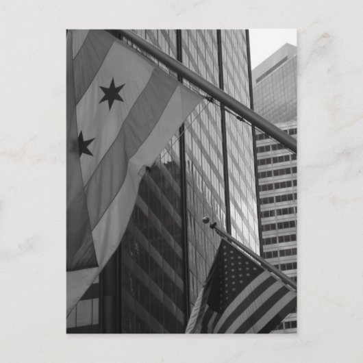 Stadsvlag VS & Chicago Briefkaart (Voorkant)