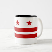 Stadsvlag Washington DC Tweekleurige Koffiemok (Voorkant rechts)